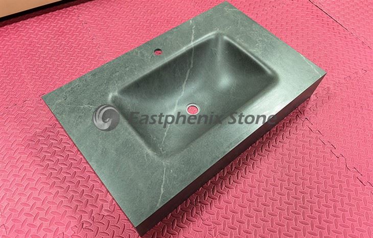 कारा ग्रे लक्ज़री इंटीग्रेटेड स्टोन सिंक बेसिन